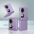 For Huawei Pocket 2 3 in 1 Wave Pattern Matte PC Phone Case with Hinge(Purple)
