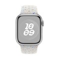 For Apple Watch SE 2023 40mm Coloful Silicone Watch Band(White Platinum)