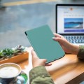 For PocketBook Verse Pro Solid Color Voltage Caster Leather Smart Tablet Case(Dark Green)