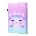 For Amazon Kindle Fire HD10 2023/2021 Coloured Drawing Stitching Smart Leather Tablet Case(Unicorn)