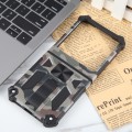 For Motorola Razr 40 Ultra Camouflage Armor Kickstand TPU + PC Magnetic Phone Case(Army Green)
