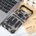 For Motorola Razr 40 Camouflage Armor Kickstand TPU + PC Magnetic Phone Case(Army Green)