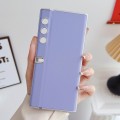 For Honor V Purse Morandi Pearlescent Paint Shockproof Phone Case(Purple)