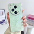 For OPPO Find N3 Pearlescent Paint Gradient Geometric Leather Phone Case(Green)