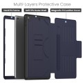 For iPad 10.2 2021 / 2020 / 10.5 Notebook Magnetic Leather Tablet Case(Navy Blue)