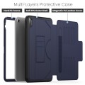 For iPad 10th Gen 10.9 2022 Notebook Magnetic Leather Tablet Case(Navy Blue)
