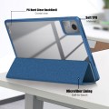 For Lenovo Tab M11 / Xiaoxin Pad 2024 Acrylic 3-Fold Solid Color Smart Leather Tablet Case(Dark Blue