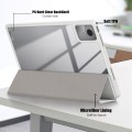 For Lenovo Tab M11 / Xiaoxin Pad 2024 Acrylic 3-Fold Solid Color Smart Leather Tablet Case(Grey)