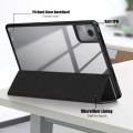 For Lenovo Tab M11 / Xiaoxin Pad 2024 Acrylic 3-Fold Solid Color Smart Leather Tablet Case(Black)