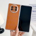 For Huawei Mate X5 Pearlescent Paint Diamond Shaped Checkered Leather Phone Case(Brown)