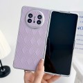 For Huawei Mate X5 Pearlescent Paint Diamond Shaped Checkered Leather Phone Case(Purple)