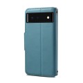 For Google Pixel 6 Denior Cowhide Texture Wallet Style Leather Phone Case(Blue)