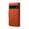 For Google Pixel 6 Pro Denior Cowhide Texture Wallet Style Leather Phone Case(Brown)