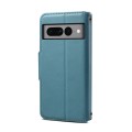 For Google Pixel 7 Pro 5G Denior Cowhide Texture Wallet Style Leather Phone Case(Blue)