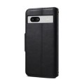 For Google Pixel 7a Denior Cowhide Texture Wallet Style Leather Phone Case(Black)