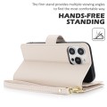 For iPhone 15 Pro Max Multi-Card Wallet RFID Leather Phone Case(Apricot)