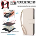 For iPhone 15 Pro Multi-Card Wallet RFID Leather Phone Case(Apricot)