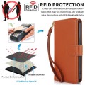 For iPhone 12 / 12 Pro Multi-Card Wallet RFID Leather Phone Case(Brown)