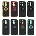 For Xiaomi Redmi Note 13 4G Q Shadow 1 Series TPU + PC Phone Case with Ring(Black+Black)