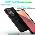 For Xiaomi Redmi Note 13 Pro 4G Q Shadow 1 Series TPU + PC Phone Case with Ring(Black+Black)