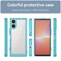 For Sony Xperia 5 V Colorful Series Acrylic Hybrid TPU Phone Case(Transparent Blue)