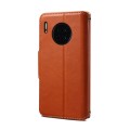 For Huawei Mate 30 Denior Cowhide Texture Wallet Style Leather Phone Case(Brown)