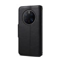 For Huawei Mate 50 Pro Denior Cowhide Texture Wallet Style Leather Phone Case(Black)