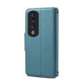 For Honor 90 Pro Denior Cowhide Texture Wallet Style Leather Phone Case(Blue)