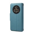 For Honor Magic5 Denior Cowhide Texture Wallet Style Leather Phone Case(Blue)