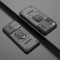 For Realme C67 4G Sliding Camshield TPU + PC Shockproof Phone Case with Holder(Black)
