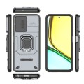 For Realme C67 4G Sliding Camshield TPU + PC Shockproof Phone Case with Holder(Grey)
