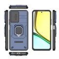 For Realme C67 4G Sliding Camshield TPU + PC Shockproof Phone Case with Holder(Blue)