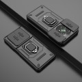For Realme 12 5G Global Sliding Camshield TPU + PC Shockproof Phone Case with Holder(Black)