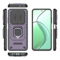 For Realme 12 5G Global Sliding Camshield TPU + PC Shockproof Phone Case with Holder(Purple)