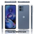 For Motorola Moto G54 Scratchproof Acrylic TPU Phone Case(Transparent)