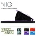 For Honor 90 Organ Card Bag Ring Holder Phone Case with Long Lanyard(Purple)