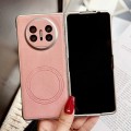 For Huawei Mate X5 Skin Feel Leather Texture MagSafe Pearlescent Paint Shockproof Phone Case(Pink)
