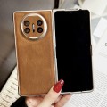 For Huawei Mate X5 Skin Feel Leather Texture Pearlescent Paint Shockproof Phone Case(Brown)