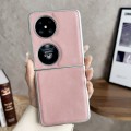 For Huawei P50 Pocket Skin Feel Leather Texture Pearlescent Paint Shockproof Phone Case(Pink)