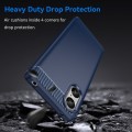 For Sony Xperia 5 V Carbon Fiber Brushed Texture TPU Phone Case(Blue)