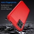 For T-Mobile T Phone Pro 5G Carbon Fiber Brushed Texture TPU Phone Case(Red)