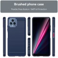 For T-Mobile REVVL 6x 5G Carbon Fiber Brushed Texture TPU Phone Case(Blue)