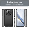 For Honor Magic 6 Carbon Fiber Brushed Texture TPU Phone Case(Black)