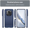 For Honor Magic 6 Carbon Fiber Brushed Texture TPU Phone Case(Blue)