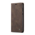 For OnePlus 12 CaseMe 013 Retro Frosted Flip Leather Phone Case(Coffee)