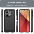 For Xiaomi Redmi Note 13 4G Global Brushed Texture Carbon Fiber TPU Phone Case(Black)