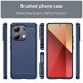For Xiaomi Redmi Note 13 4G Global Brushed Texture Carbon Fiber TPU Phone Case(Blue)