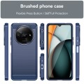 For Xiaomi Redmi A3 Brushed Texture Carbon Fiber TPU Phone Case(Blue)