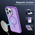 For iPhone 15 Plus Electroplated IMD Magsafe PC Hybrid TPU Phone Case(Purple)