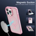 For iPhone 15 Electroplated IMD Magsafe PC Hybrid TPU Phone Case(Pink)